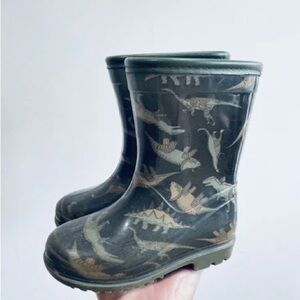 Carter's Gray Dinosaur Pattern Boots size 11 unisex rain boots